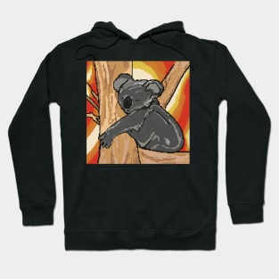 Koala in Australia - Save the environment  - Pixel Art Hoodie